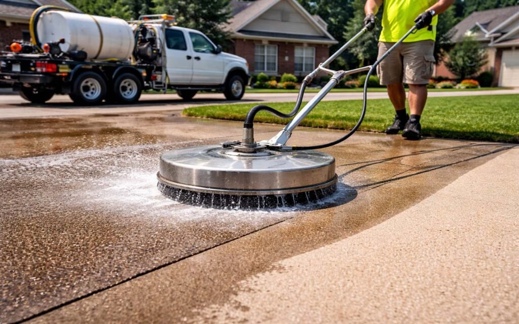 how much does it cost to pressure wash a driveway​