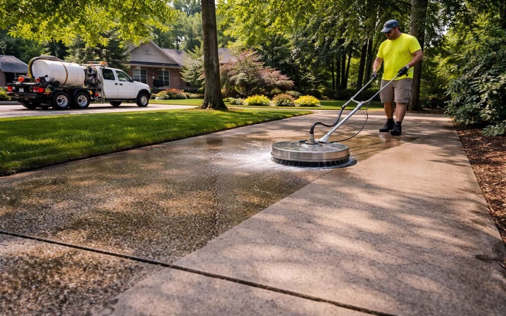 how much does it cost to pressure wash a driveway​