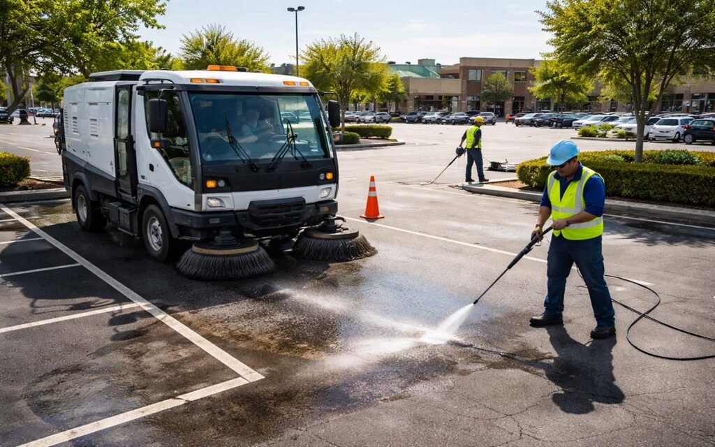 parking lot cleaning