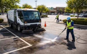 parking lot cleaning