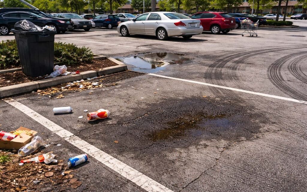 parking lot cleaning