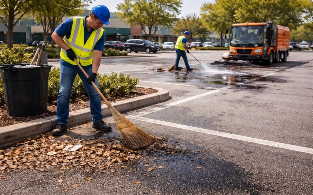 parking lot cleaning
