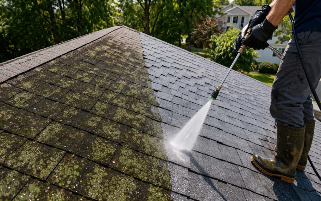 pressure wash roof cost