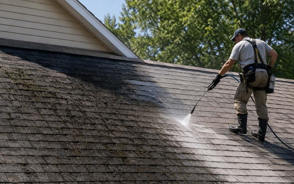 Roof Soft Wash System for Long Lasting Roof Protection